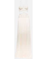 Nensi Dojaka - Bridal Cutout Silk Chiffon Gown - Lyst