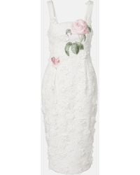 LEO LIN - Bridal Larissa Floral Lace Midi Dress - Lyst