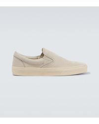 Tom Ford - Jude Leather Slip-On Sneakers - Lyst