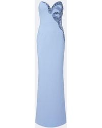 Rebecca Vallance - Aylin Embellished Crepe Bustier Gown - Lyst