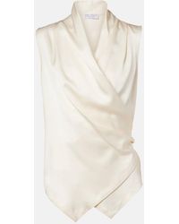 Brunello Cucinelli - Monili Silk Top - Lyst