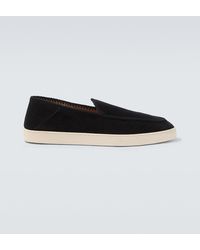 Giorgio Armani - Galleria 3 Suede Slip-On Shoes - Lyst