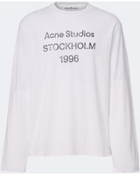 Acne Studios - Logo Cotton-Blend Jersey T-Shirt - Lyst