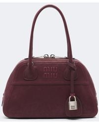 Miu Miu - Vivant Leather Bowling Bag - Lyst