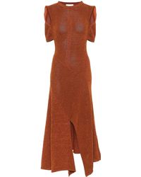 Chloé Langes geschlitztes Kleid - Braun