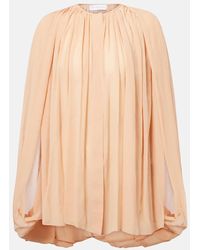 Stella McCartney - Bluse Aus Seidenchiffon - Lyst