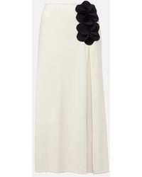 Karla Colletto - Tess Floral-Applique Midi Skirt - Lyst