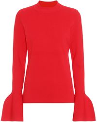 Diane von Furstenberg Pullover mit Tulpenärmel - Rot