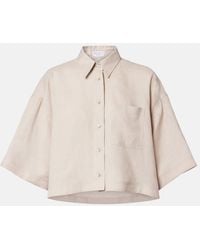 Brunello Cucinelli - Oversized Linen Shirt - Lyst