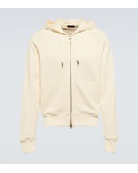 gym and workout clothes Tom Ford Activewear gym and workout clothes Tom Ford Cotton Hooded Sweatshirt With Distressed Effect in Beige Save 52% for Men Mens Activewear Natural 