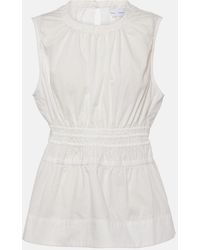 Proenza Schouler - Label Birdie Cotton Poplin Top - Lyst