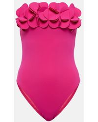Karla Colletto - Tess Ruffled Bandeau Swimsuit - Lyst