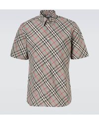 Burberry - Check Cotton Poplin Shirt - Lyst