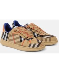 Burberry - Sneakers Check Aus Canvas - Lyst