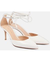 Gianvito Rossi - Bridal Montecarlo D'Orsay 70 Leather Pumps - Lyst