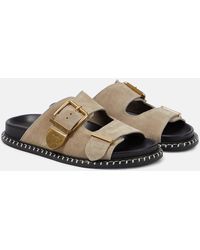 Chloé - Sandalen Rebecca aus Veloursleder - Lyst