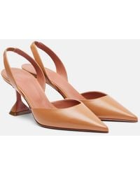 AMINA MUADDI - Holli 70 Leather Slingback Pumps - Lyst