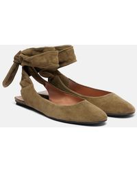 The Attico - Cloe Suede Ballet Flats - Lyst
