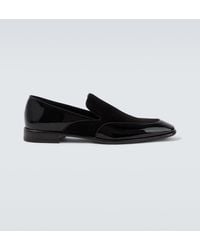 Christian Louboutin - Yaki Patent Leather And Suede Loafers - Lyst