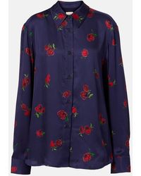 KHAITE - Argo Printed Twill Shirt - Lyst