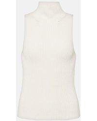 Nili Lotan - Sonia Ribbed-knit Cotton Turtleneck Top - Lyst
