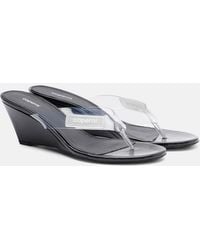 Coperni - Logo Pvc Wedge Thong Sandals - Lyst