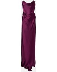 Vivienne Westwood - Galaxy Draped Crepe Satin Bustier Gown - Lyst