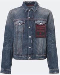 Acne Studios - Re-Edition Distressed Faded Denim Jacket - Lyst