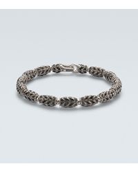 David Yurman - Chevron Sterling Bracelet With Diamonds - Lyst