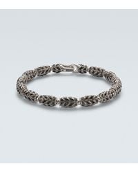 David Yurman - Chevron Sterling Bracelet With Diamonds - Lyst