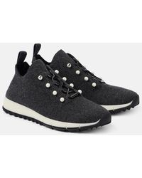 Jimmy Choo - Veles Knitted Glitter Sneakers - Lyst