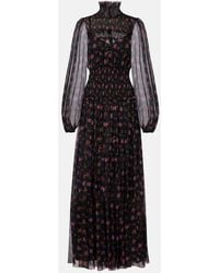 Dolce & Gabbana - Floral Silk Chiffon Maxi Dress - Lyst