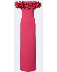 Rebecca Vallance - Odetta Floral-Applique Off-Shoulder Crepe Gown - Lyst