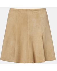 Stouls - Mila Suede Miniskirt - Lyst