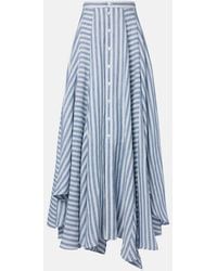 Ralph Lauren - Shamus Striped Linen Maxi Skirt - Lyst