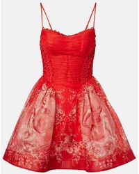 Zimmermann - Minikleid Rebellion Aus Leinen Und Seide - Lyst