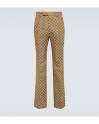 Gucci - GG Linen-blend Pants - Lyst