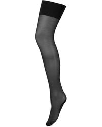Dolce & Gabbana Logo Embellished Stockings - Black