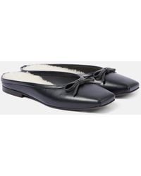 Brunello Cucinelli - Slippers Monili Aus Leder Mit Shearling - Lyst