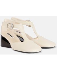 Jil Sander - Mary-Jane-Pumps Aus Leder - Lyst