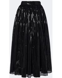 Dolce & Gabbana - Gathered Sequined Midi Skirt - Lyst