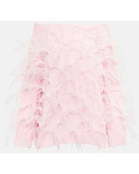 Valentino - Feather Embellished Virgin Wool Sweater - Lyst
