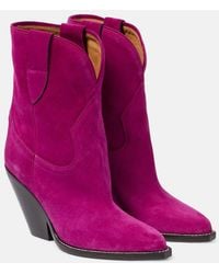Isabel Marant - Leyane Suede Cowboy Boots - Lyst