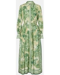 ALÉMAIS - Sara Printed Cotton And Silk Shirt Dress - Lyst