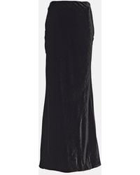 Alessandra Rich - High-Rise Silk-Blend Maxi Skirt - Lyst