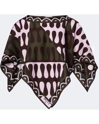 PUCCI - Leocorno Asymmetric Silk Twill Top - Lyst