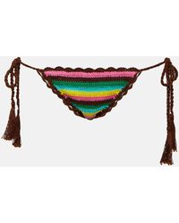 Anna Kosturova - Striped Crochet Bikini Bottoms - Lyst
