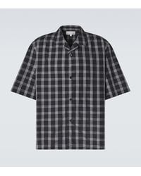 Studio Nicholson - Kline Checked Cotton Bowling Shirt - Lyst