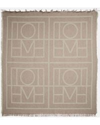 TOTEME - Logo Wool And Cashmere Scarf - Lyst