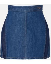 Givenchy - Minifalda De Denim Con Logo - Lyst